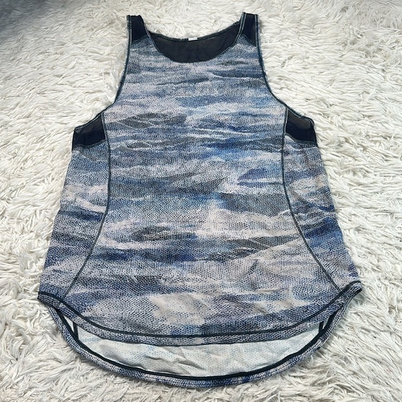 Lululemon Sculpt Tank II Mesh Scape Multi / True Navy - Picture 1 of 4